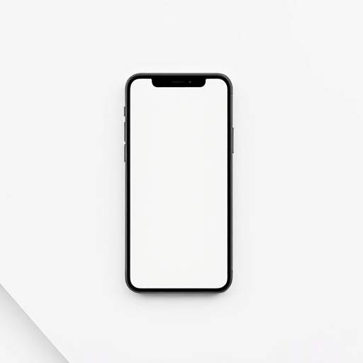 Product photography of a sleek, modern smartphone with minimalist props on a clean white background in a studio.