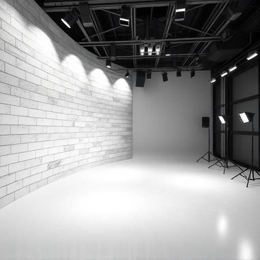 The 'Apex' studio showcasing a professional cyc wall and extensive lighting grid